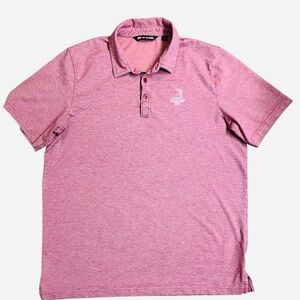 TravisMathew Pinehurst Golf Polo Shirt Men’s XL Pink Heather Short Sleeve